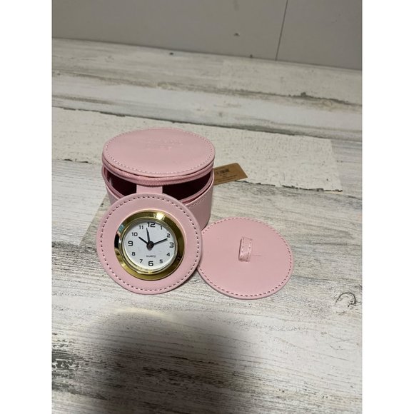 Heartfelt Collection tabletop clock in pink zippered case. NWT - Picture 4 of 6